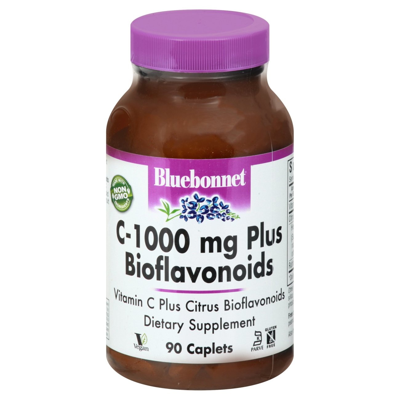 slide 1 of 1, Bluebonnet Nutrition Vitamin C-1000 mg, Plus Bioflavonoids, Caplets, 90 ct