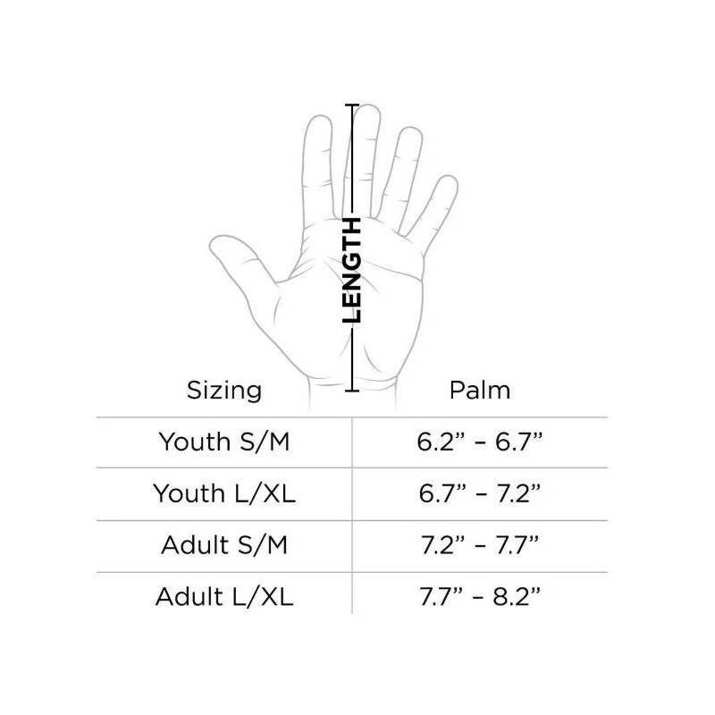 slide 6 of 6, Cutters Game Day Receiver Gloves - Black L/XL: Silicone Strap Closure, 1 ct