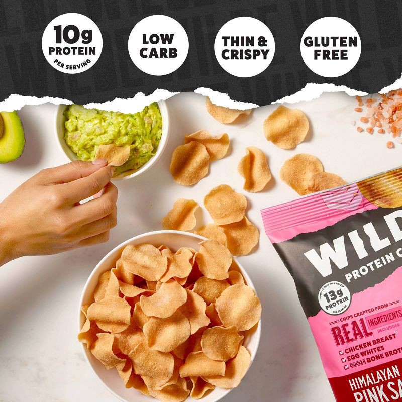 slide 4 of 6, Wilde Brand WILDE Protein Chips Himalayan Pink Salt 4oz, 4 oz