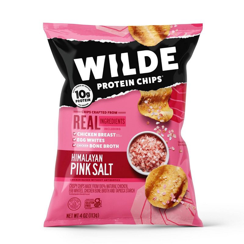 slide 1 of 6, Wilde Brand WILDE Protein Chips Himalayan Pink Salt 4oz, 4 oz