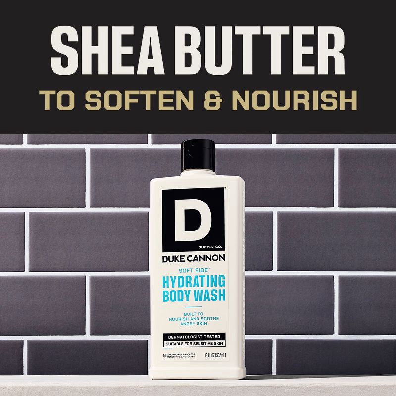 slide 3 of 6, Duke Cannon Supply Co. Soft Side Hydrating Men's Body Wash - 18 fl oz, 18 fl oz