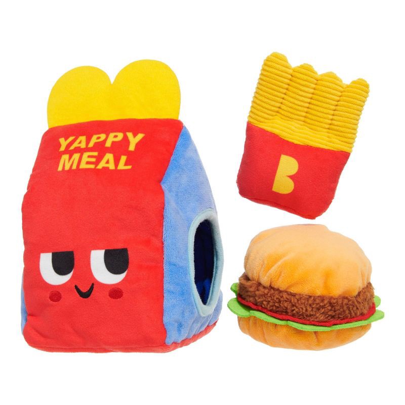 slide 3 of 6, BARK Doggy Bag Delivery Yappy Meal Surprise Dog Food Shaped Toy, 1 ct