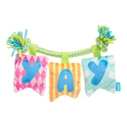 BARK 2" Happy Yay Banner Party Animal Dog Rope Toy: 0.29 lb, All Ages, Chew & Tug