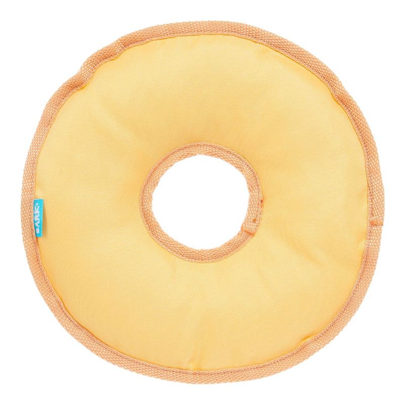 slide 2 of 5, BARK Doggy Bag Delivery Donut Dog Food Shaped Flying Disc Toy, 1 ct