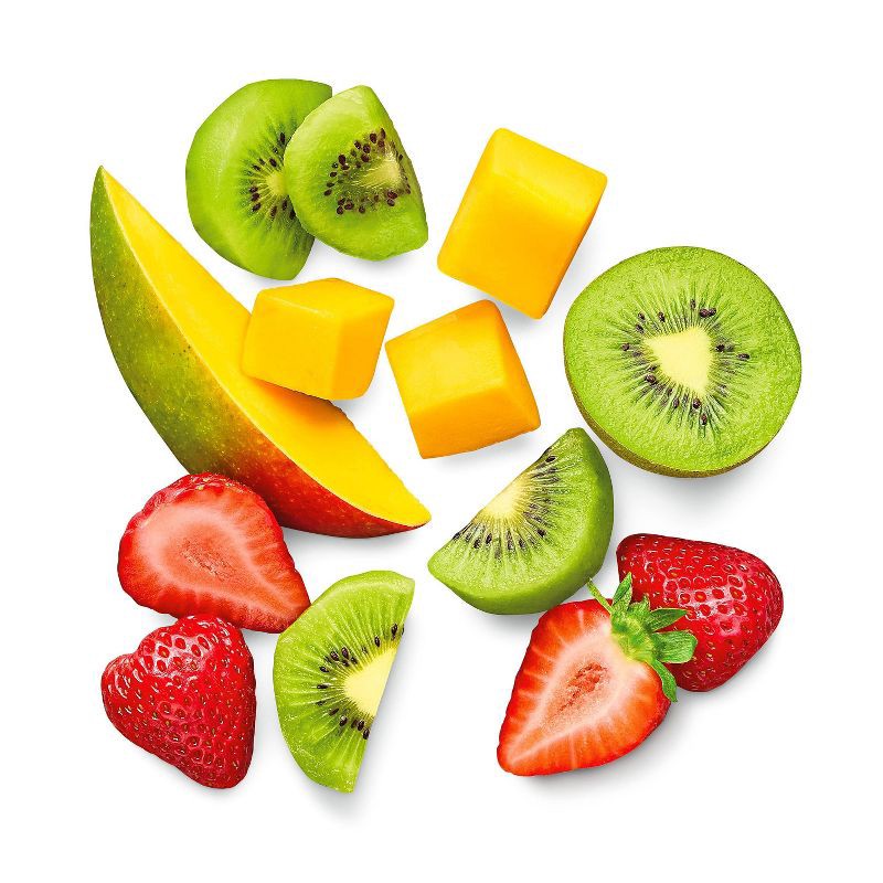 slide 3 of 3, Frozen Kiwi Fruit Blend Sliced Strawberries, Kiwi Chunks& Mango Chunks - 16oz - Good & Gather™, 16 oz