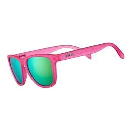 goodr Flamingos on a Booze Cruise OG Rectangle Sunglasses: Polarized Plastic Lenses, Pink Frame, One Size