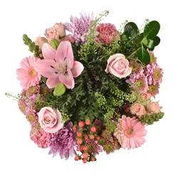 Bloom Haus Vanderpump Pandora Pink Fresh Cut Flower Bouquet, 22-stem