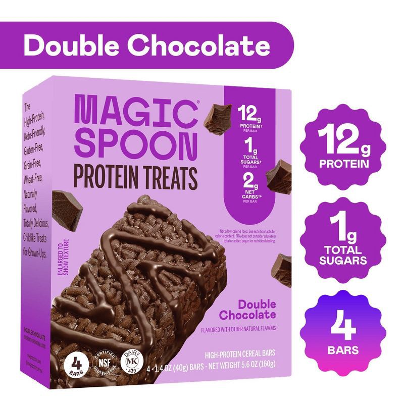 slide 7 of 9, MAGIC SPOON Snack Bars Double Chocolate Treats - 5.6oz/4ct, 4 ct
