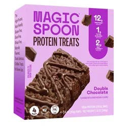 MAGIC SPOON Snack Bars Double Chocolate Treats - 5.6oz/4ct: Crunchy, 12g Protein