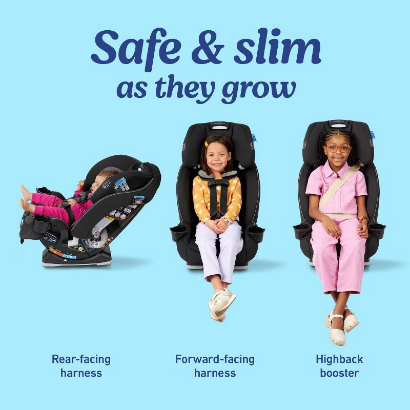 slide 2 of 6, Graco Slim Fit 3-in-1 Convertible Car Seat - Jarret, 1 ct