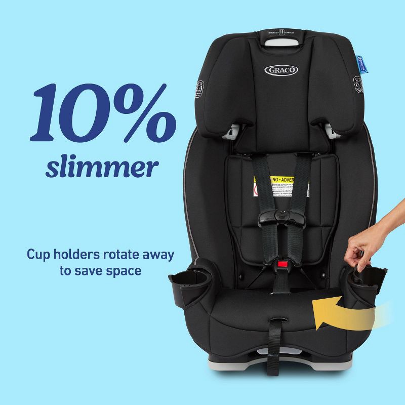 slide 4 of 6, Graco Slim Fit 3-in-1 Convertible Car Seat - Jarret, 1 ct