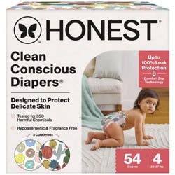 The Honest Company Clean Conscious Diapers - Donut Grow Up + Cactus Cuties - Size 4 - 54ct