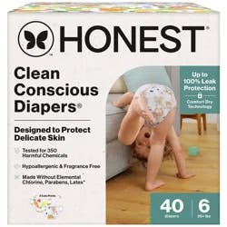 The Honest Company Clean Conscious Diapers - So Delish + It's a Pawty - Size 6 - 40ct