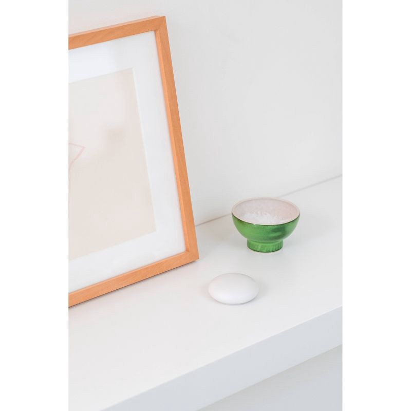 slide 3 of 5, Google Nest Temperature Sensor (2nd Gen): Energy Star Certified, Automatic Shut-Off, Off-White, 1-Year Warranty, 1 ct