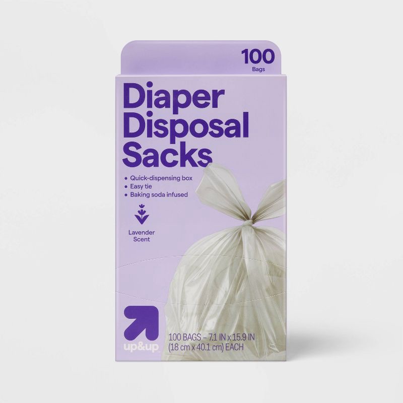 slide 1 of 3, Disposable Diaper Bag Sack 100ct - up&up™, 100 ct