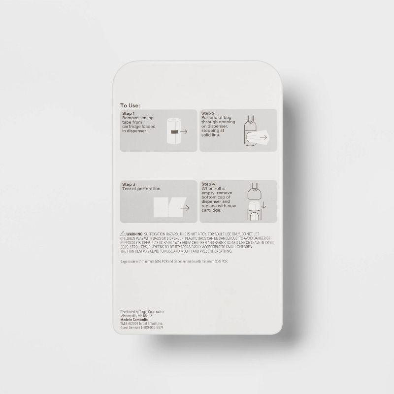 slide 3 of 3, Disposable Diaper Bag Dispenser and Bag Roll - up&up™, 1 ct