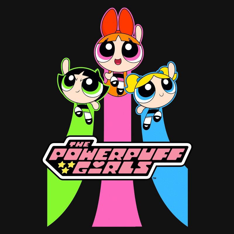 slide 3 of 3, Men's The Powerpuff Girls Short Sleeve Graphic Jersey - Black XXL, 1 ct