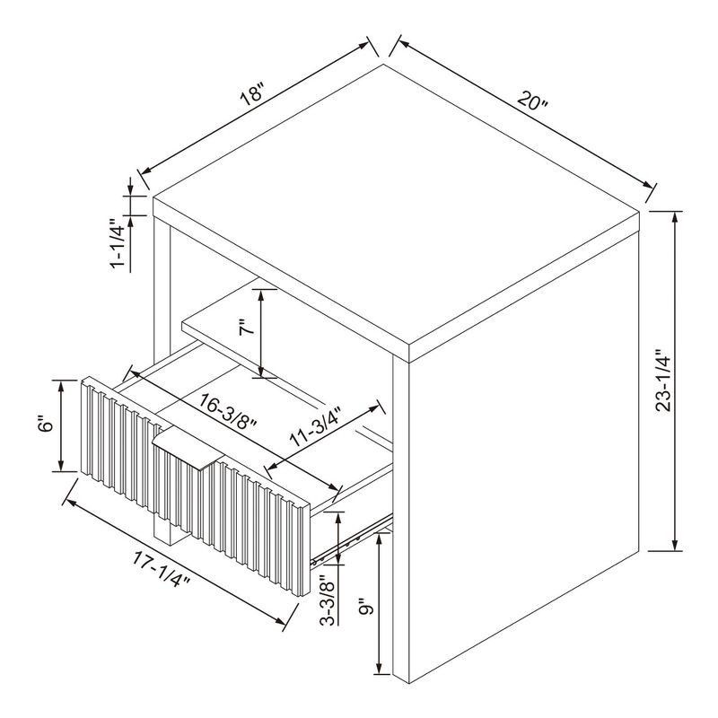 slide 7 of 7, Groove Dowel Accent Table with Shelf Natural Wood - Threshold™ Fully Assembled, 1 ct