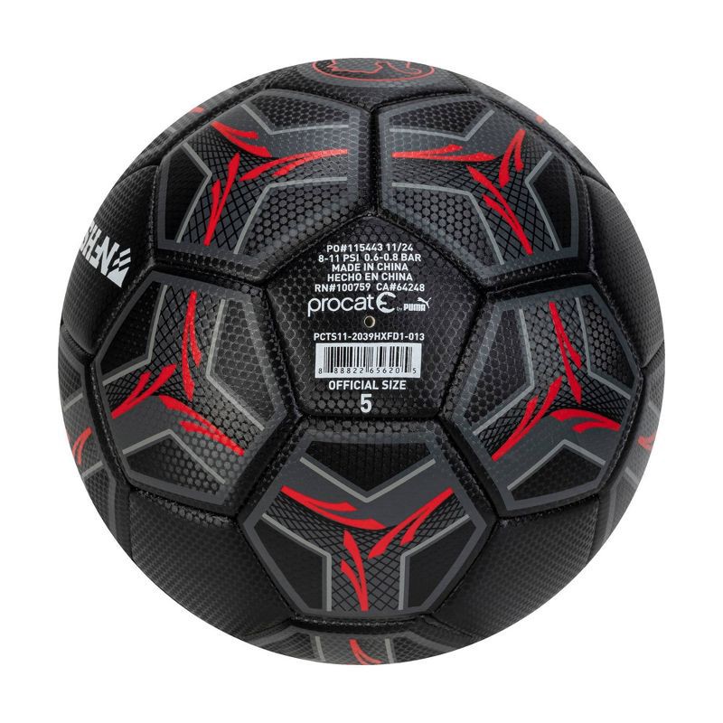slide 2 of 4, ProCat by Puma Connect NFHS Size 5 Soccer Ball - Black/red, 1 ct