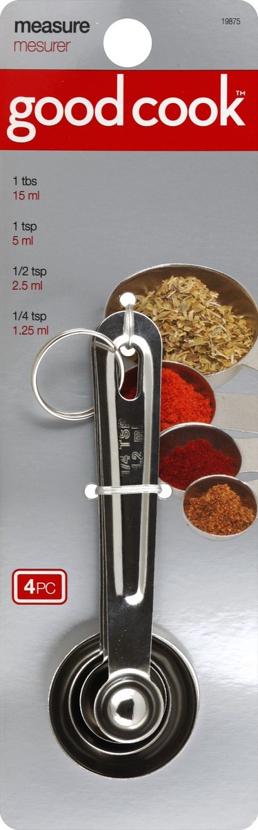 slide 2 of 4, Good Cook Measuring Spoon, 4 ct