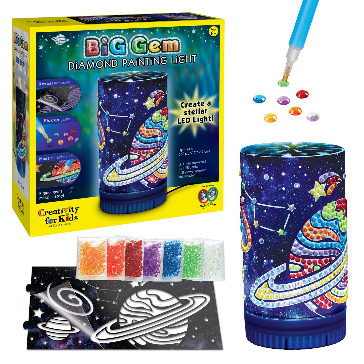 slide 4 of 5, FABER CASTELL Big Gem Diamond Painting Light, 1 ct