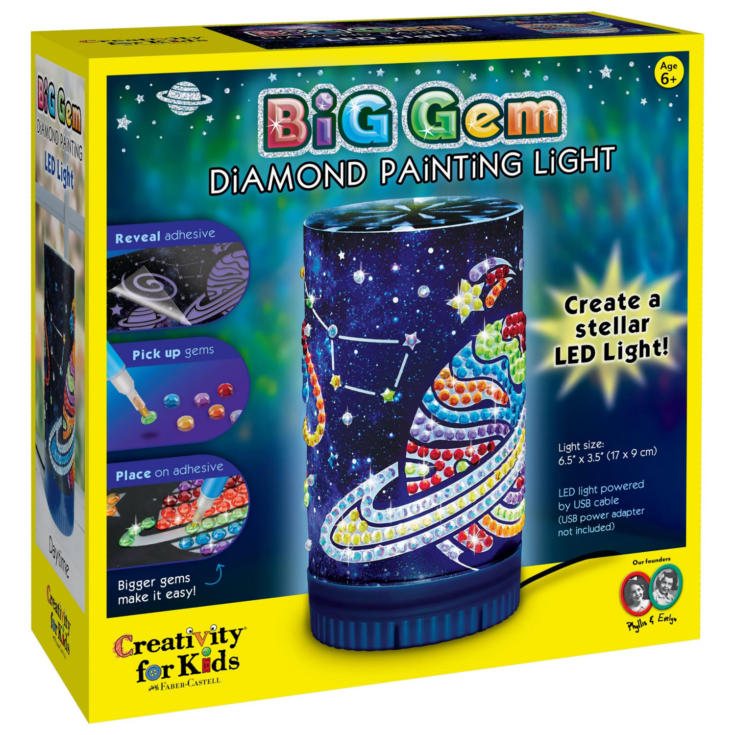 slide 1 of 5, FABER CASTELL Big Gem Diamond Painting Light, 1 ct