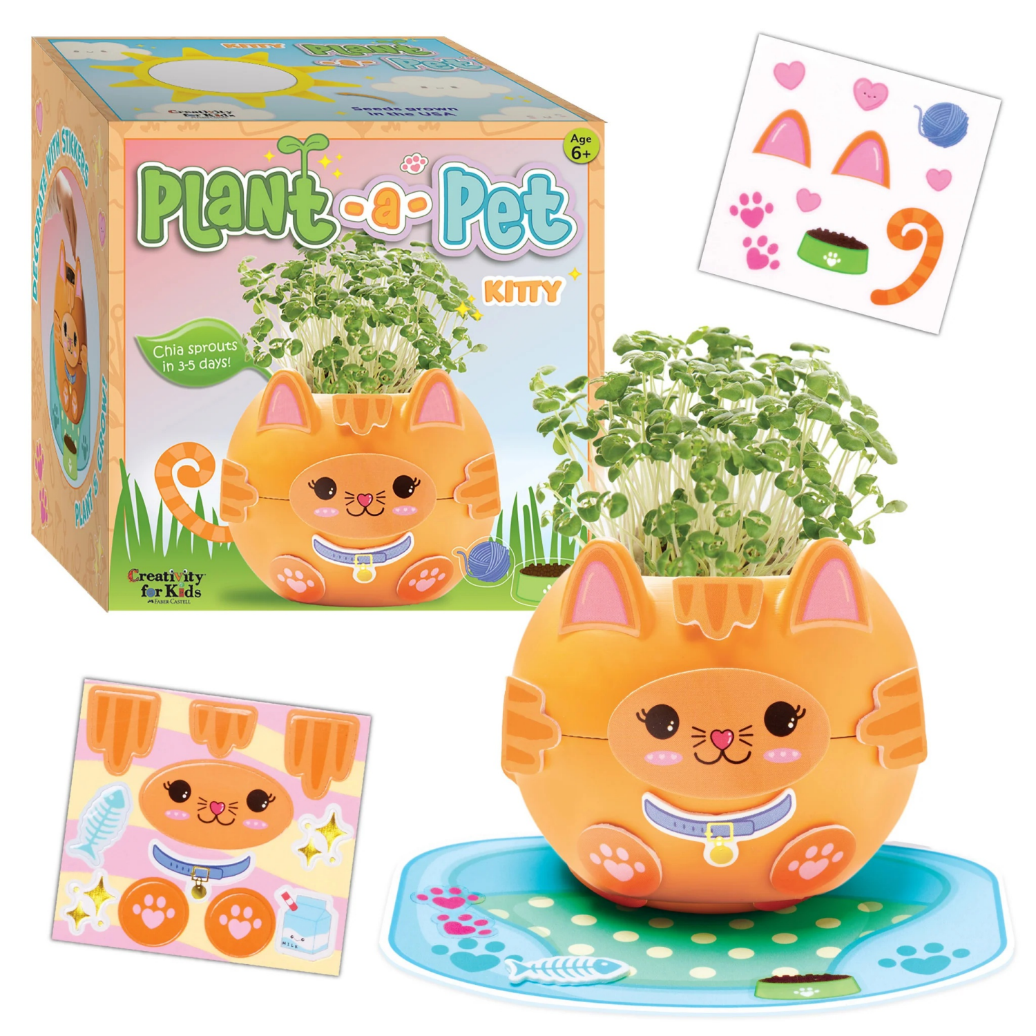 slide 4 of 8, CREATIVITY FOR KIDS Plant a Pet Kitty, 1 ct