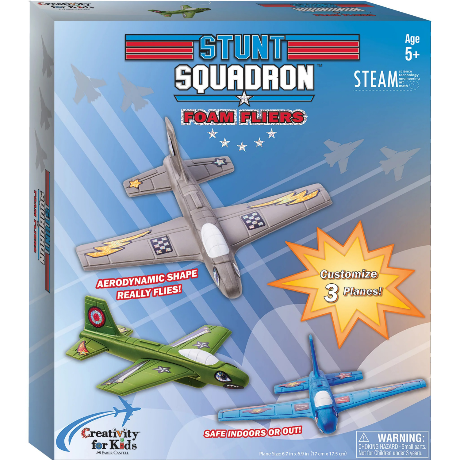 slide 1 of 4, CREATIVITY FOR KIDS Stunt Squadron Foam Flyers, 1 ct