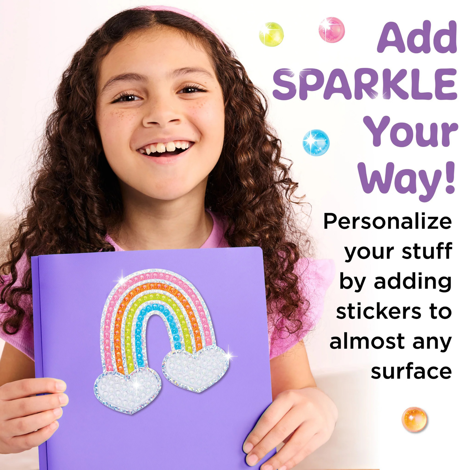 slide 6 of 8, CREATIVITY FOR KIDS Bubble Gem Super Sticker Rainbow, 1 ct