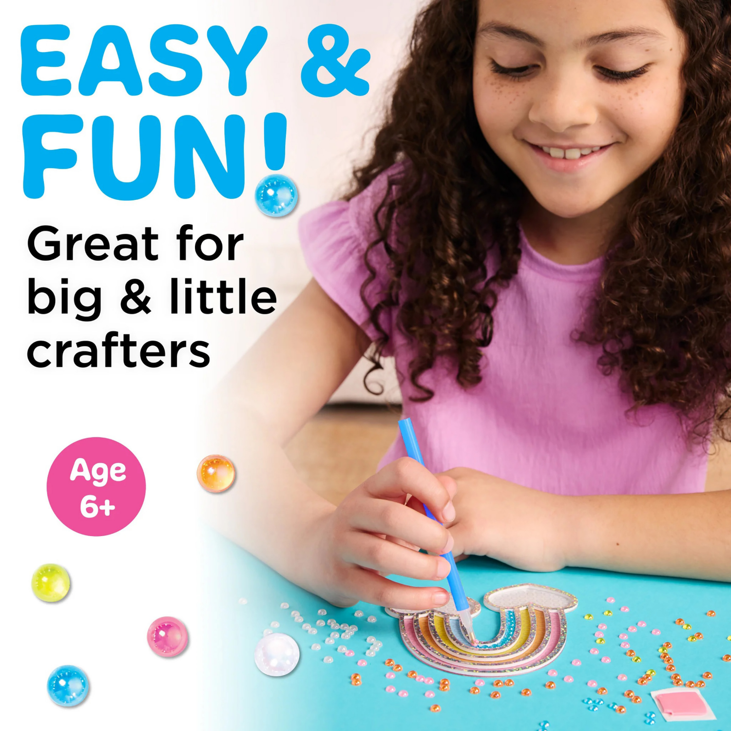 slide 8 of 8, CREATIVITY FOR KIDS Bubble Gem Super Sticker Rainbow, 1 ct