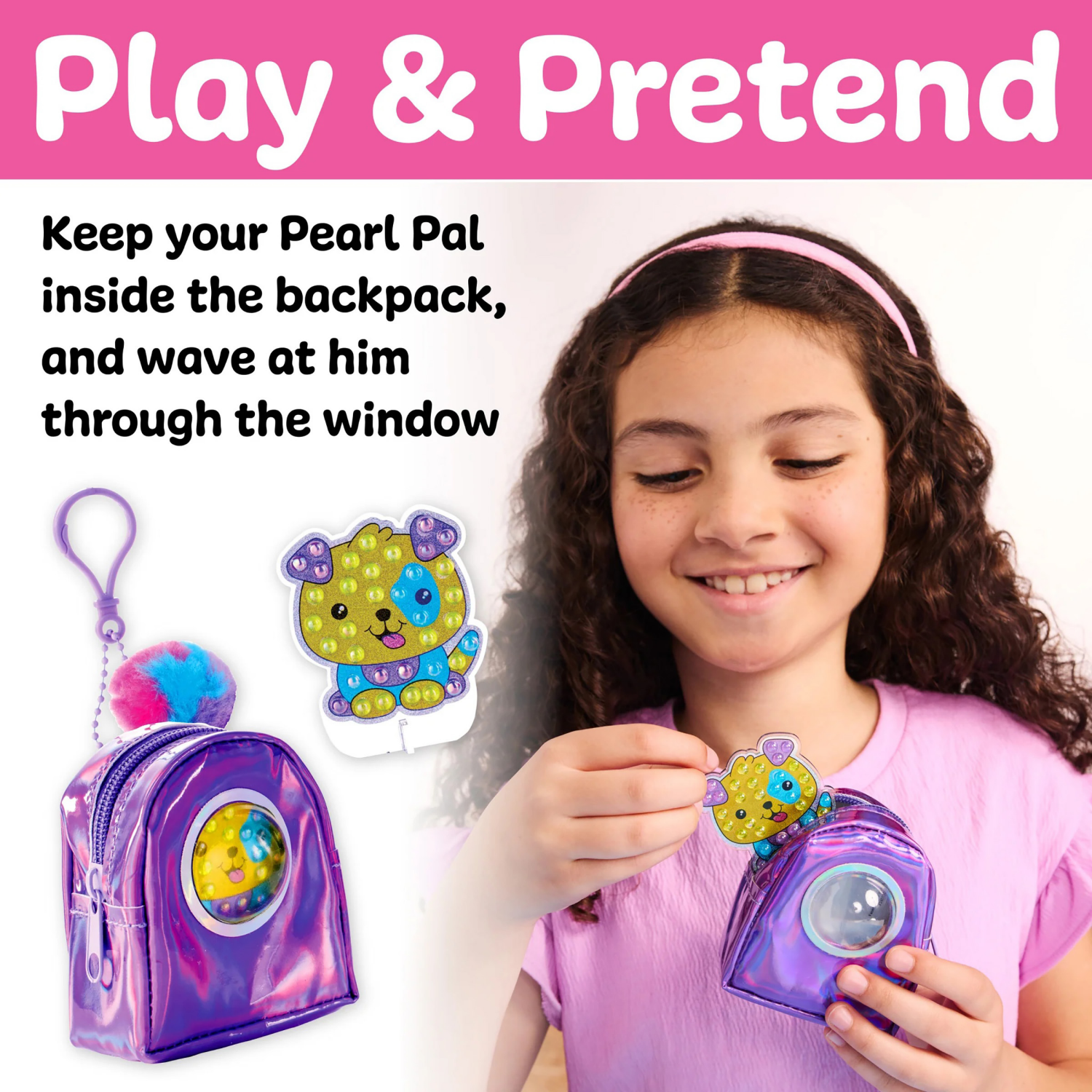 slide 7 of 8, CREATIVITY FOR KIDS Bubble Gems Backpack Keychain Puppy Dog, 1 ct