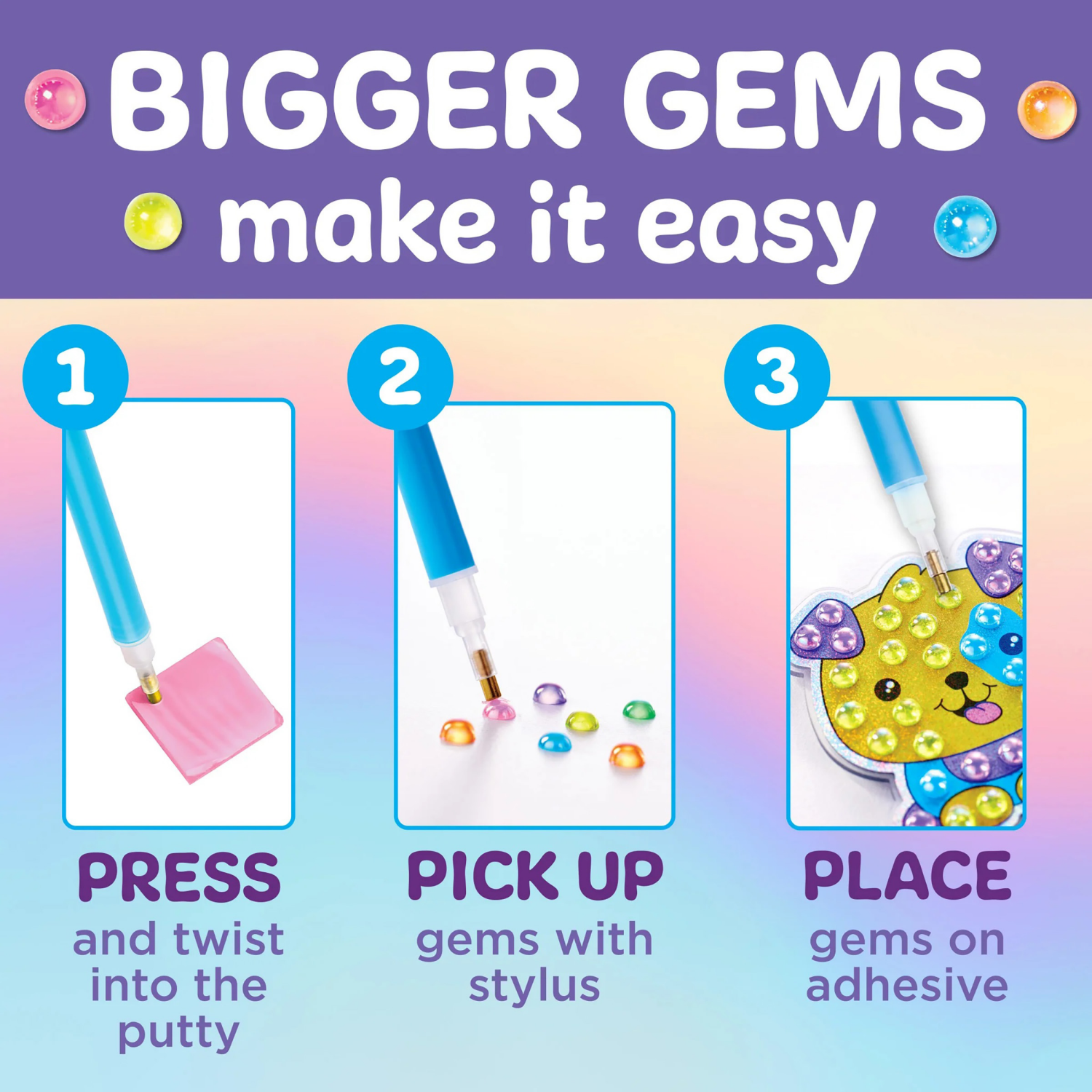 slide 8 of 8, CREATIVITY FOR KIDS Bubble Gems Backpack Keychain Puppy Dog, 1 ct