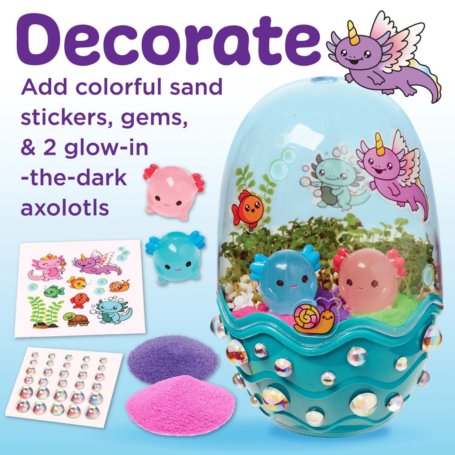 slide 3 of 8, CREATIVITY FOR KIDS Mini Garden Axolotl, 1 ct