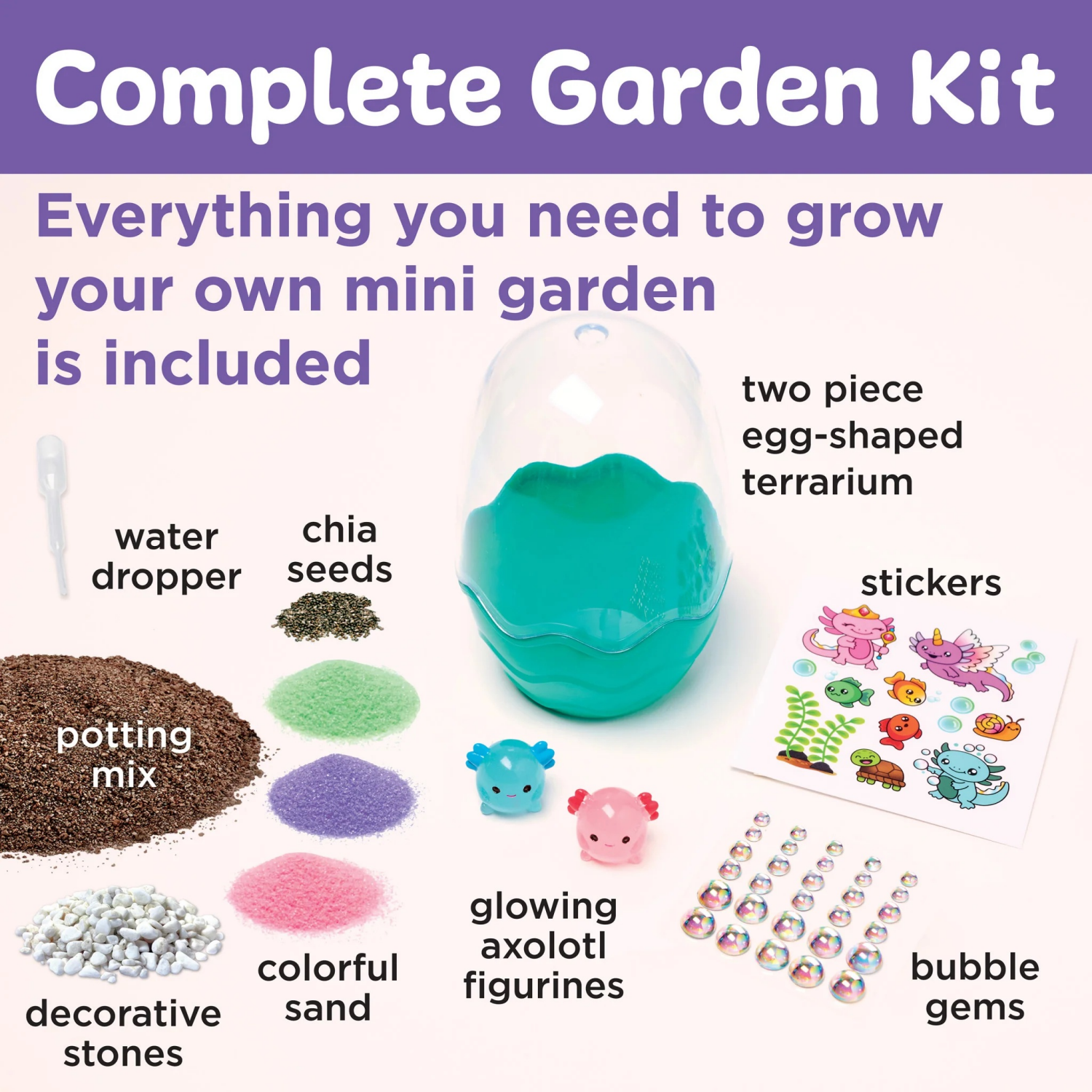 slide 5 of 8, CREATIVITY FOR KIDS Mini Garden Axolotl, 1 ct