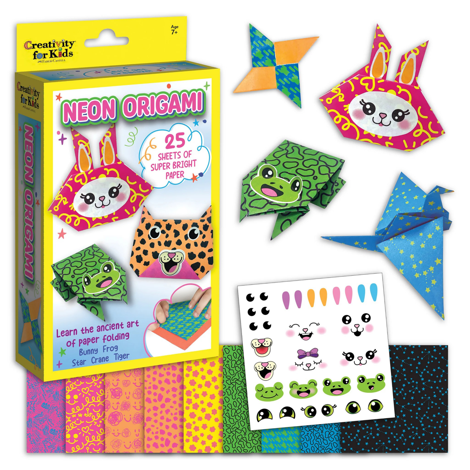 slide 4 of 8, CREATIVITY FOR KIDS Neon Origami Mini Kit, 1 ct