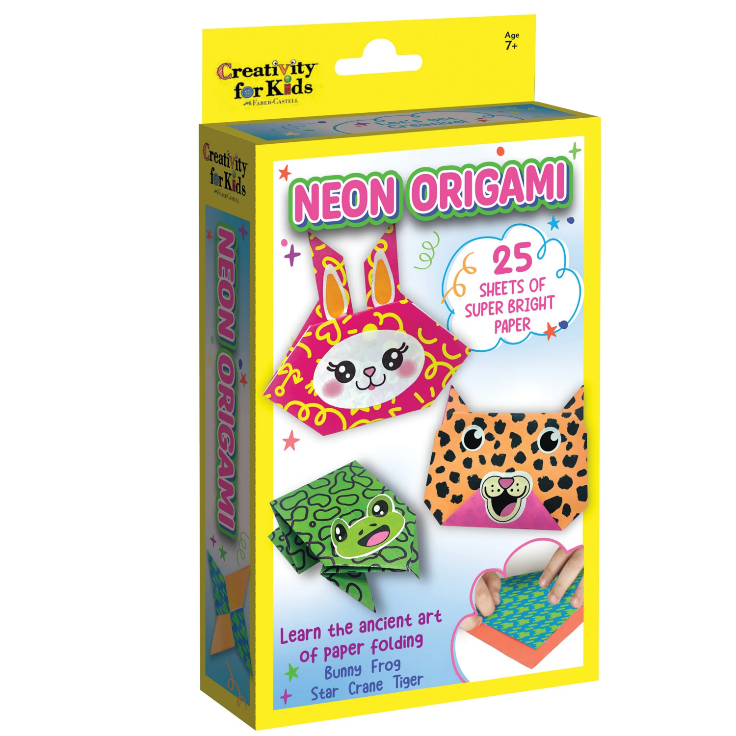 slide 1 of 8, CREATIVITY FOR KIDS Neon Origami Mini Kit, 1 ct