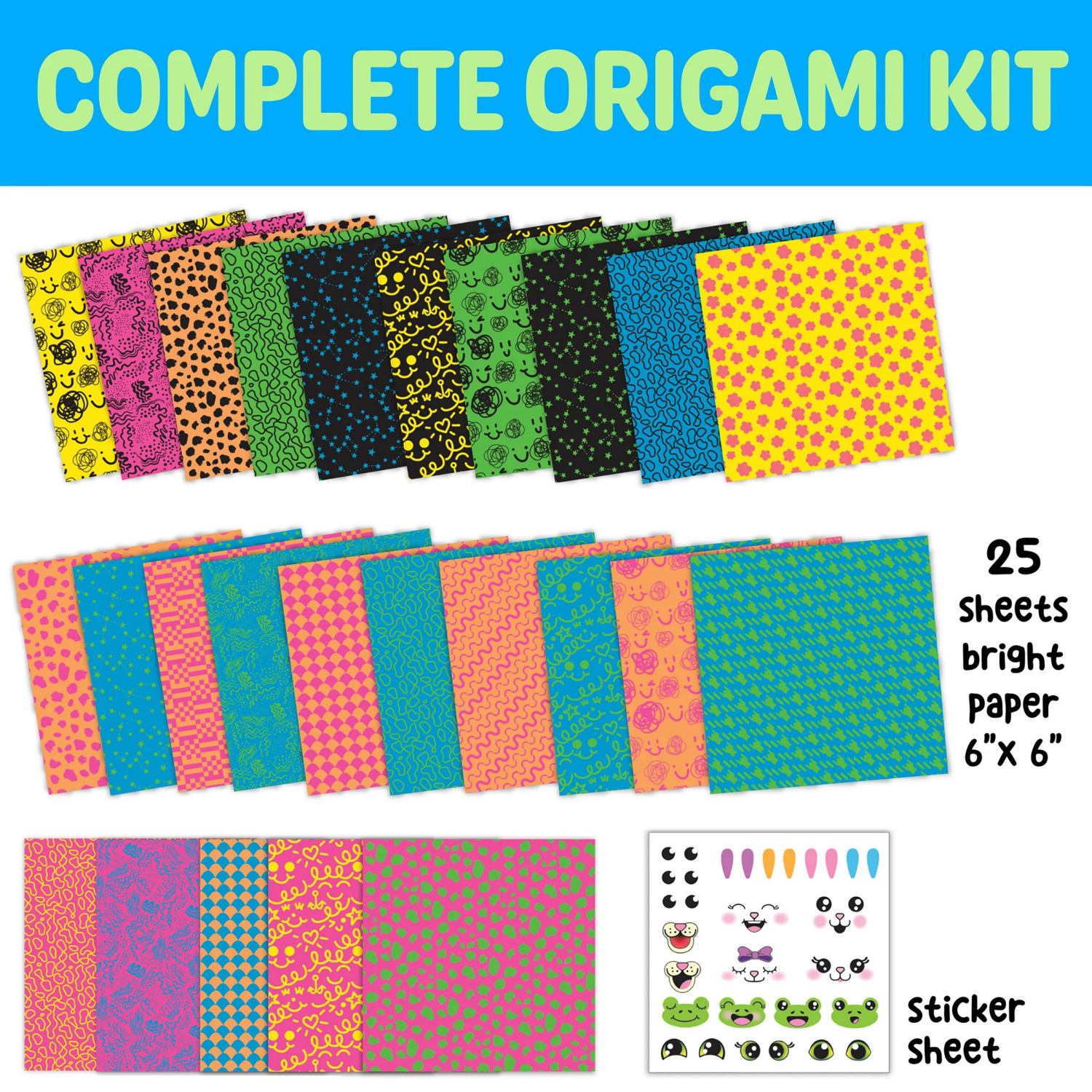 slide 8 of 8, CREATIVITY FOR KIDS Neon Origami Mini Kit, 1 ct