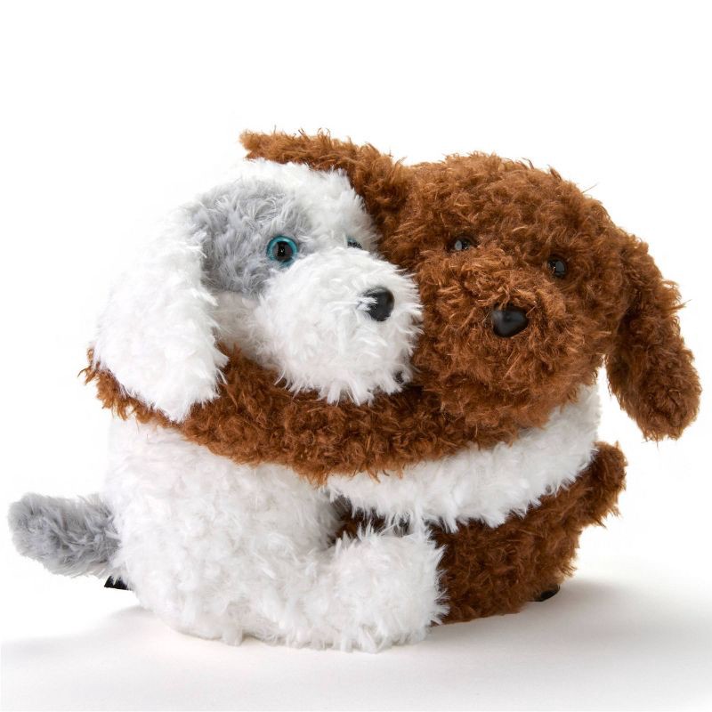 slide 4 of 9, FAO Schwarz 9" Plush Hugging Dogs, 1 ct