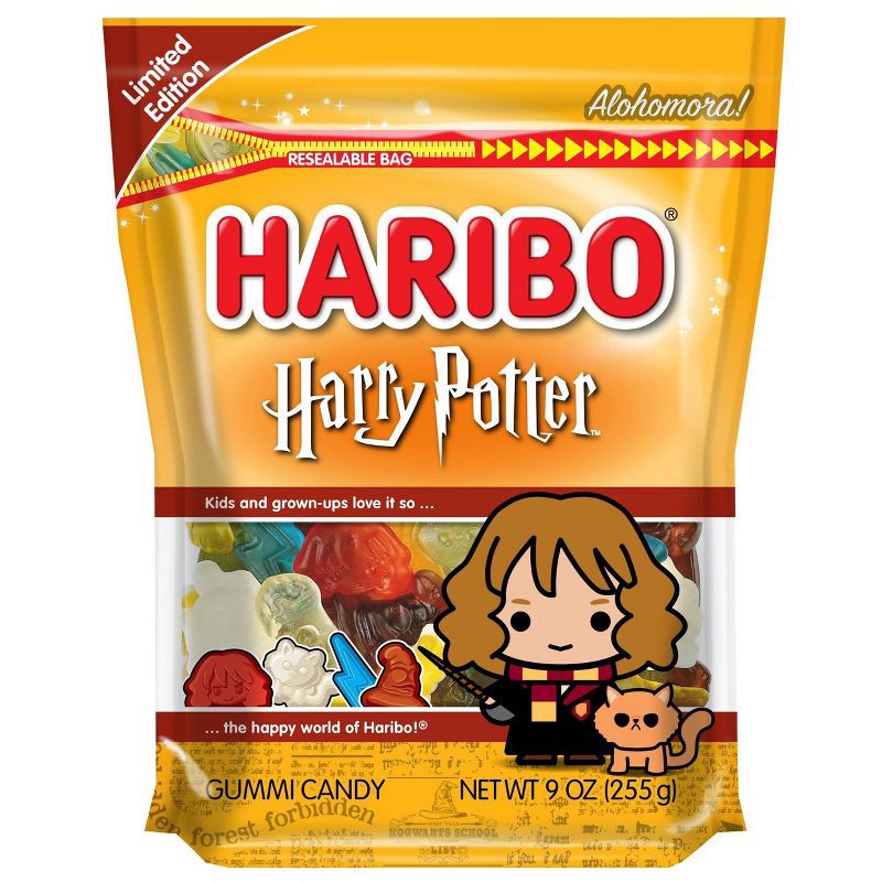 slide 1 of 3, Haribo Harry Potter Hermione Stand Up Bag Candy - 9oz, 9 oz