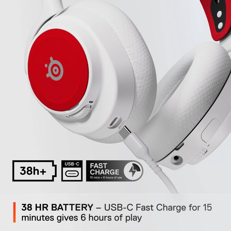 slide 4 of 10, SteelSeries Exclusive Nova 7 Headset with Booster Pack: USB-C Wireless Bluetooth, 1 ct