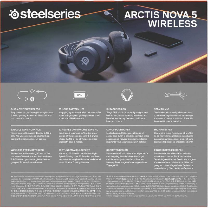 slide 12 of 12, SteelSeries Nova 5 PC Headset, 5 ct