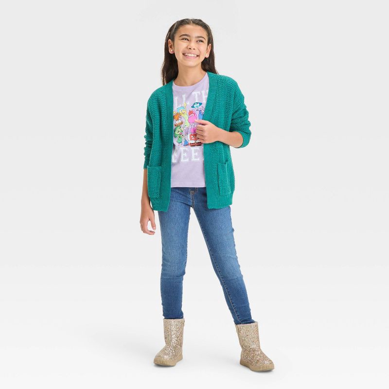 slide 4 of 4, Girls' Inside Out 2 Short Sleeve Cropped Graphic T-Shirt - Lilac Purple XS, 1 ct