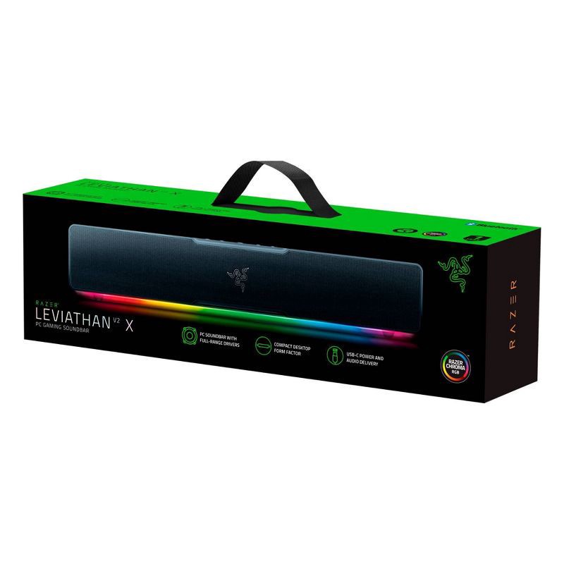 slide 6 of 7, Razer Leviathan V2 X Bluetooth Gaming Speaker with RGB Lighting (1-Piece) - Black: Xbox Compatible, 1 ct