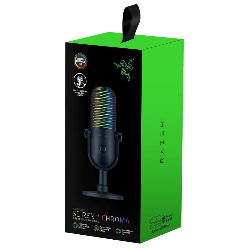 slide 2 of 8, Razer Seiren V3 Chroma RGB USB Microphone with Tap-to-Mute Sensor: PC Gaming Controller, 1 ct