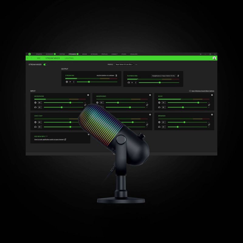 slide 6 of 8, Razer Seiren V3 Chroma RGB USB Microphone with Tap-to-Mute Sensor: PC Gaming Controller, 1 ct
