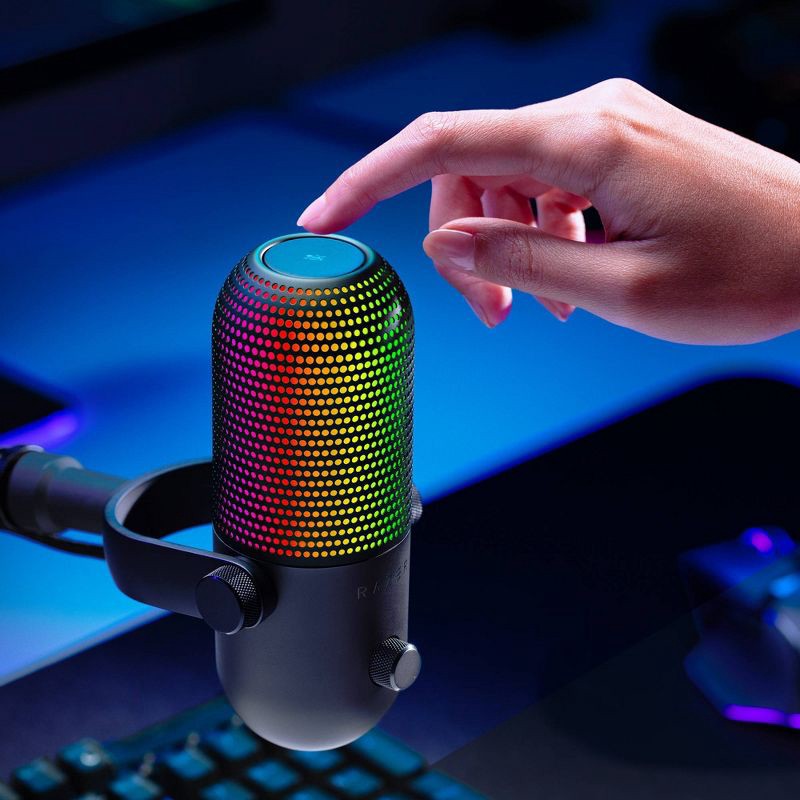 slide 8 of 8, Razer Seiren V3 Chroma RGB USB Microphone with Tap-to-Mute Sensor: PC Gaming Controller, 1 ct