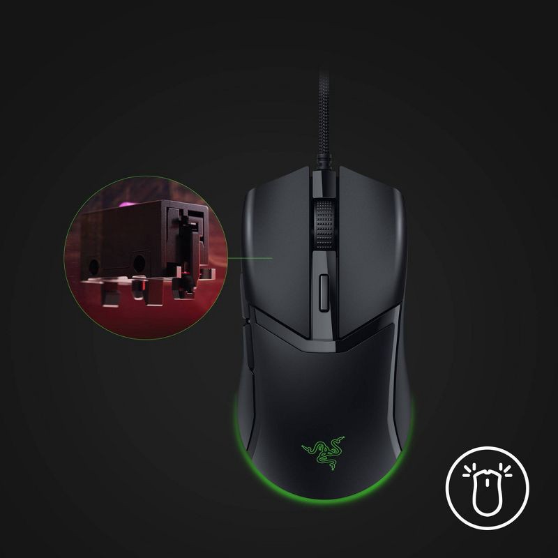 slide 4 of 9, Razer Cobra Wired Gaming Mouse with Chroma RGB Lighting and 58g Lightweight Design - Black, 58 gram