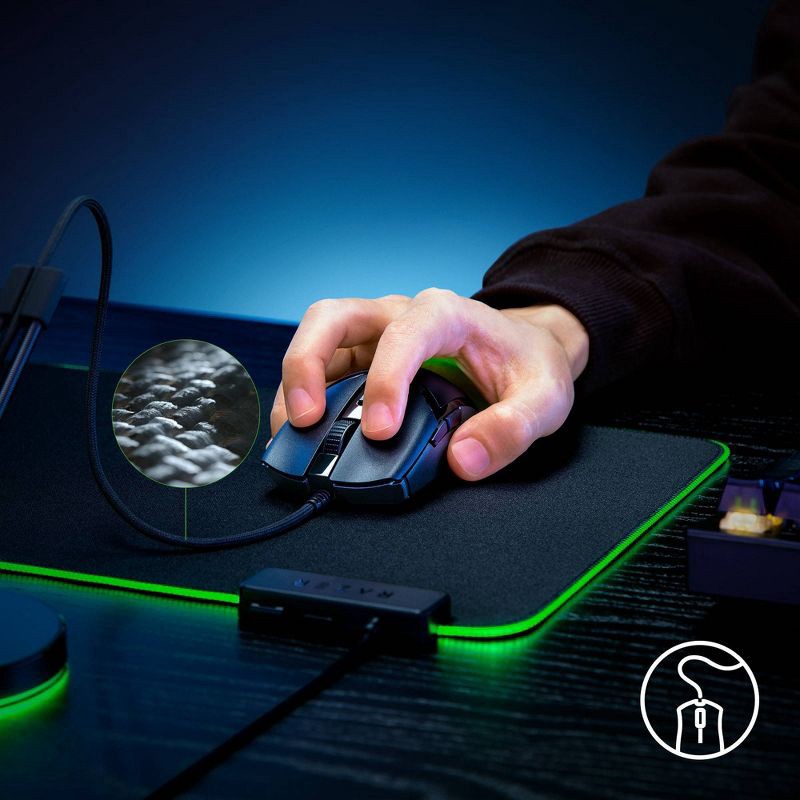 slide 6 of 9, Razer Cobra Wired Gaming Mouse with Chroma RGB Lighting and 58g Lightweight Design - Black, 58 gram