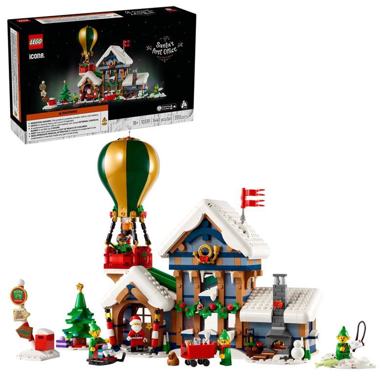 slide 1 of 6, LEGO Icons Santa's Post Office Christmas Village Decoration 10339, 1 ct