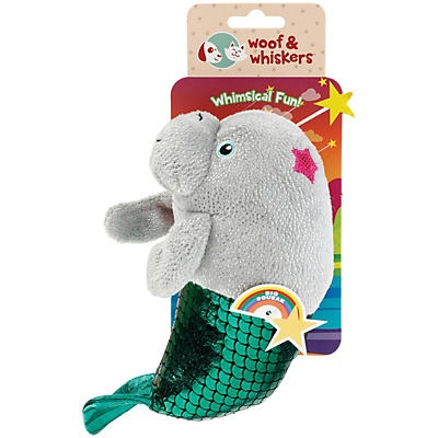 slide 1 of 1, Woof and Whiskers Manatee Plush Dog Toy, 1 ct